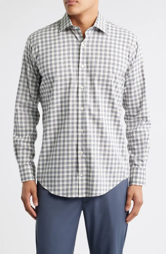 Peter Millar Lenox Stretch Cotton Blend Button-Up Sport Shirt | Nordstrom | Nordstrom