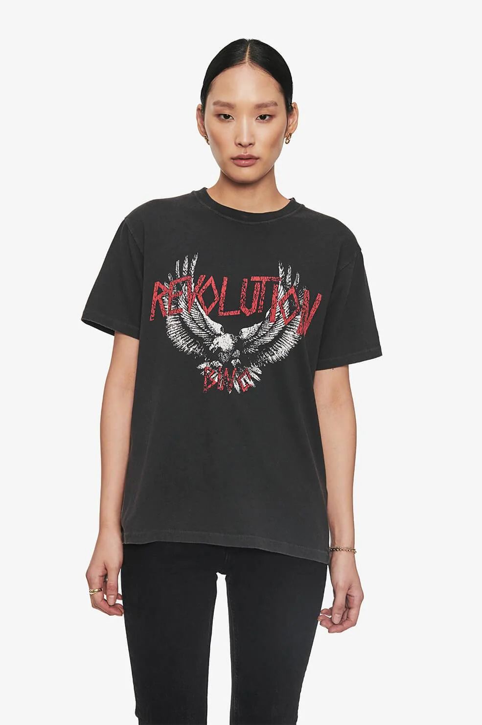 Lili Tee Revolution - Washed Black | ANINE BING