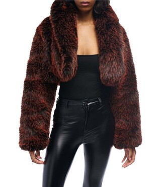 Azalea Wang Astra Faux Fur Collared Filled Jacket | Dillard's | Dillard's