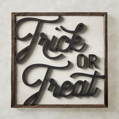 Halloween Trick or Treat Sign | Williams-Sonoma