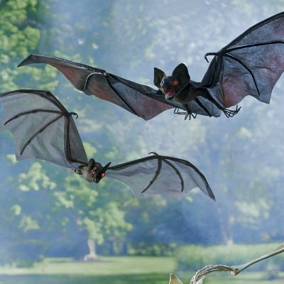 Halloween Bats with Flashing Eyes, Set of Three | Grandin Road | Grandin Road