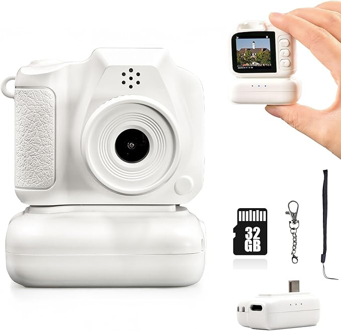 Mini Camera Keychain, Mini Retro Digital Camera, Y2K Camera, Wide Angle Lens, 1.4" LCD Screen, 32... | Amazon (US)