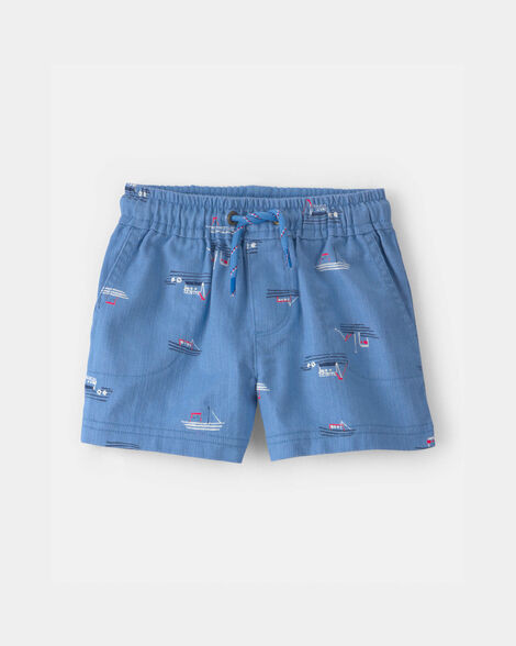 Baby Boy Sailboat Twill Shorts - Blue | Carter's Inc