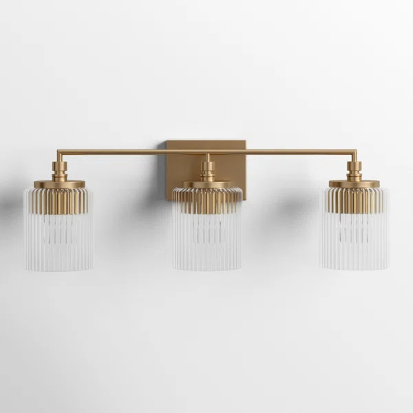 Adalina 3 Light Ribbed Dimmable Vanity Light | Wayfair North America