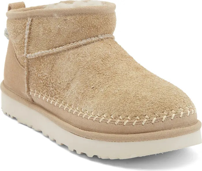UGG® Classic Ultra Mini Biarritz Genuine Shearling Lined Bootie (Women) | Nordstrom | Nordstrom