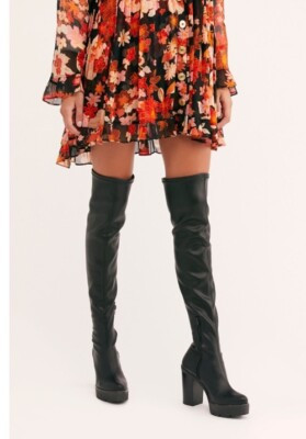 Free People Vegan Oakland Over-The-Knee Boots In SIZE 9 | eBay US