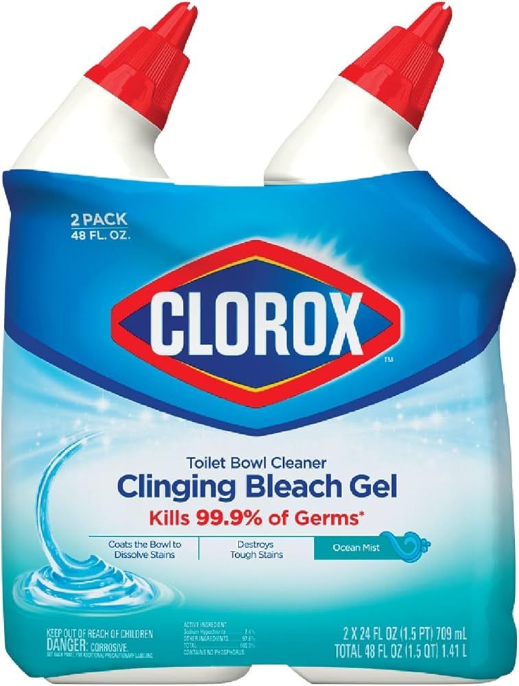 Clorox Toilet Bowl Liquid Disinfecting Cleaner with Clinging Bleach Gel, Remove Mildew and Mold, ... | Amazon (US)
