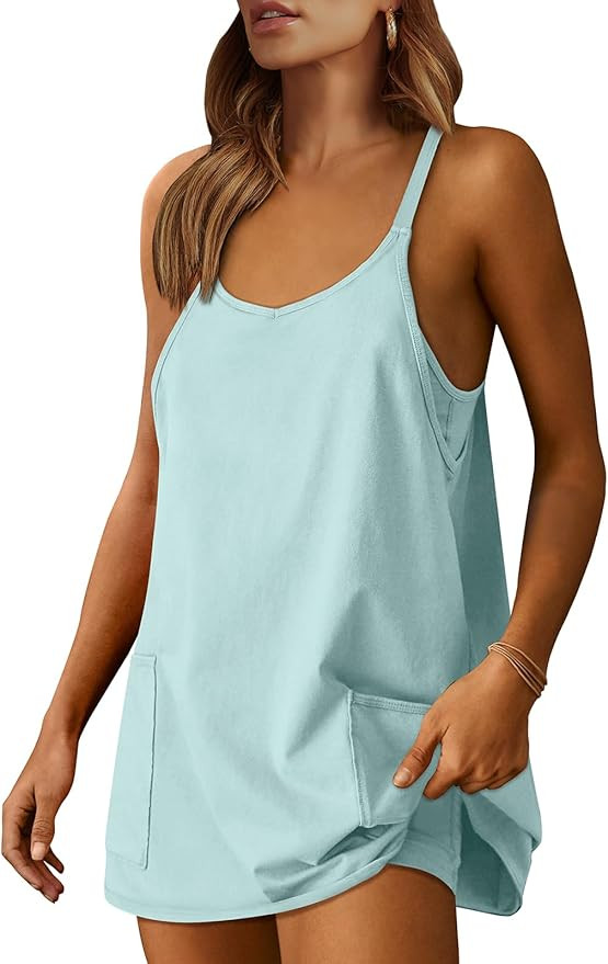 ANRABESS Women 2024 Summer Sleeveless Mini Dress Casual Short Sundress Workout Tennis Athletic On... | Amazon (US)