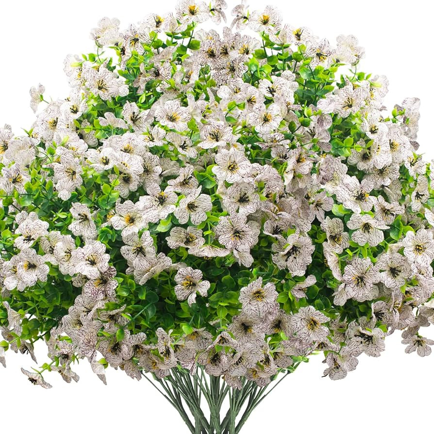 Artificial Fake Flowers for Outdoor Spring Decoration, 16 Bundles Faux Silk Colorful Daisy UV Res... | Amazon (US)