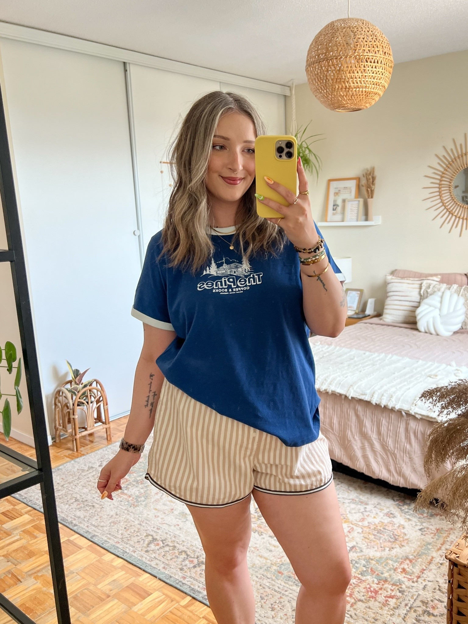 Comfy summer outfit! @oldnavy #oldnavypartner 50% off online only! Boxer shorts are so comfy, I’m wearing my usual size L. Sized up to XL in the graphic tee for an oversized fit. Canadian links under “similar products”

#LTKsale #LTKmidsize #LTKsummer
