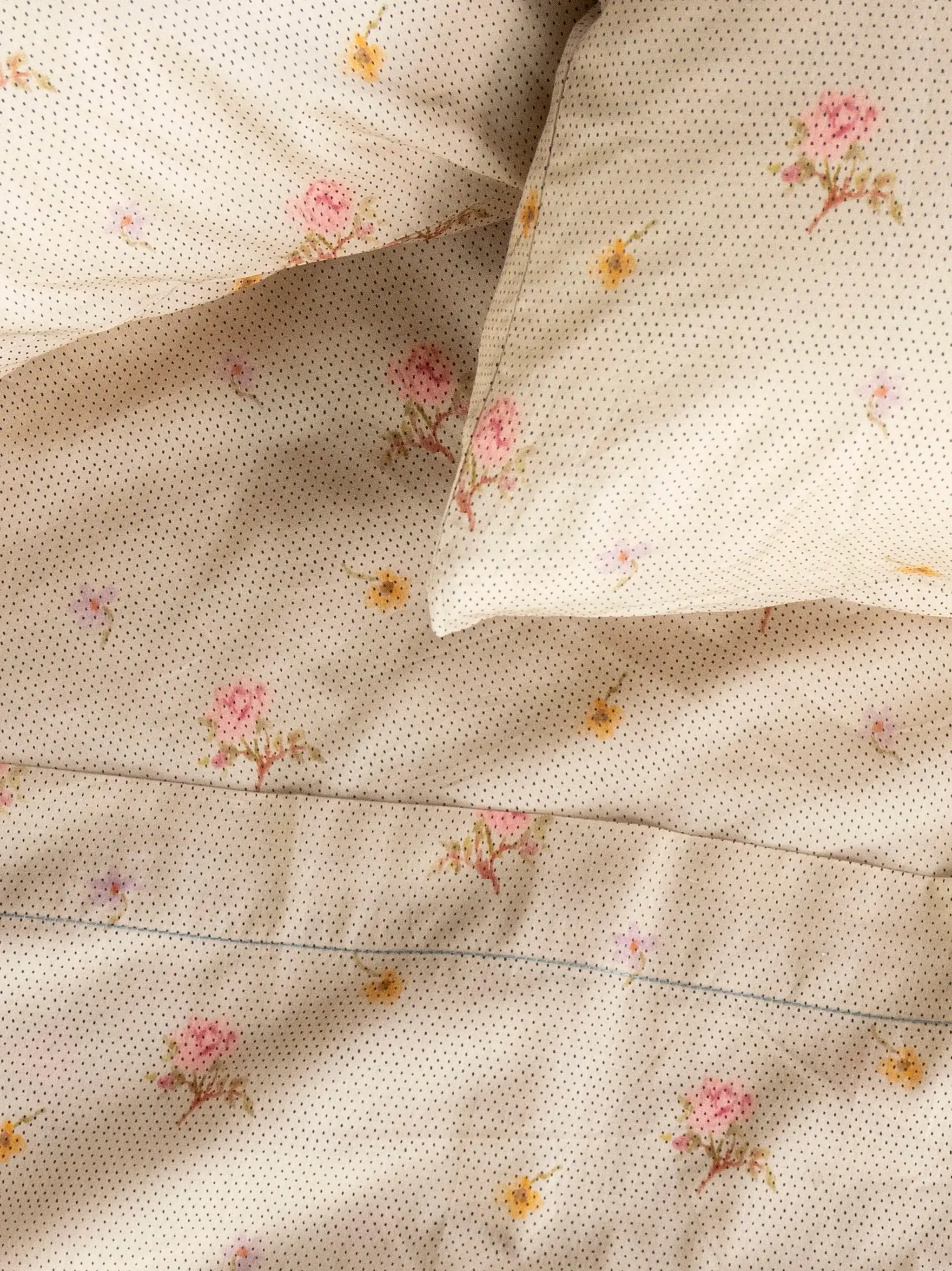 Sooo Soft Cotton Sheet Set - Cream Prairie Dot | Natural Life