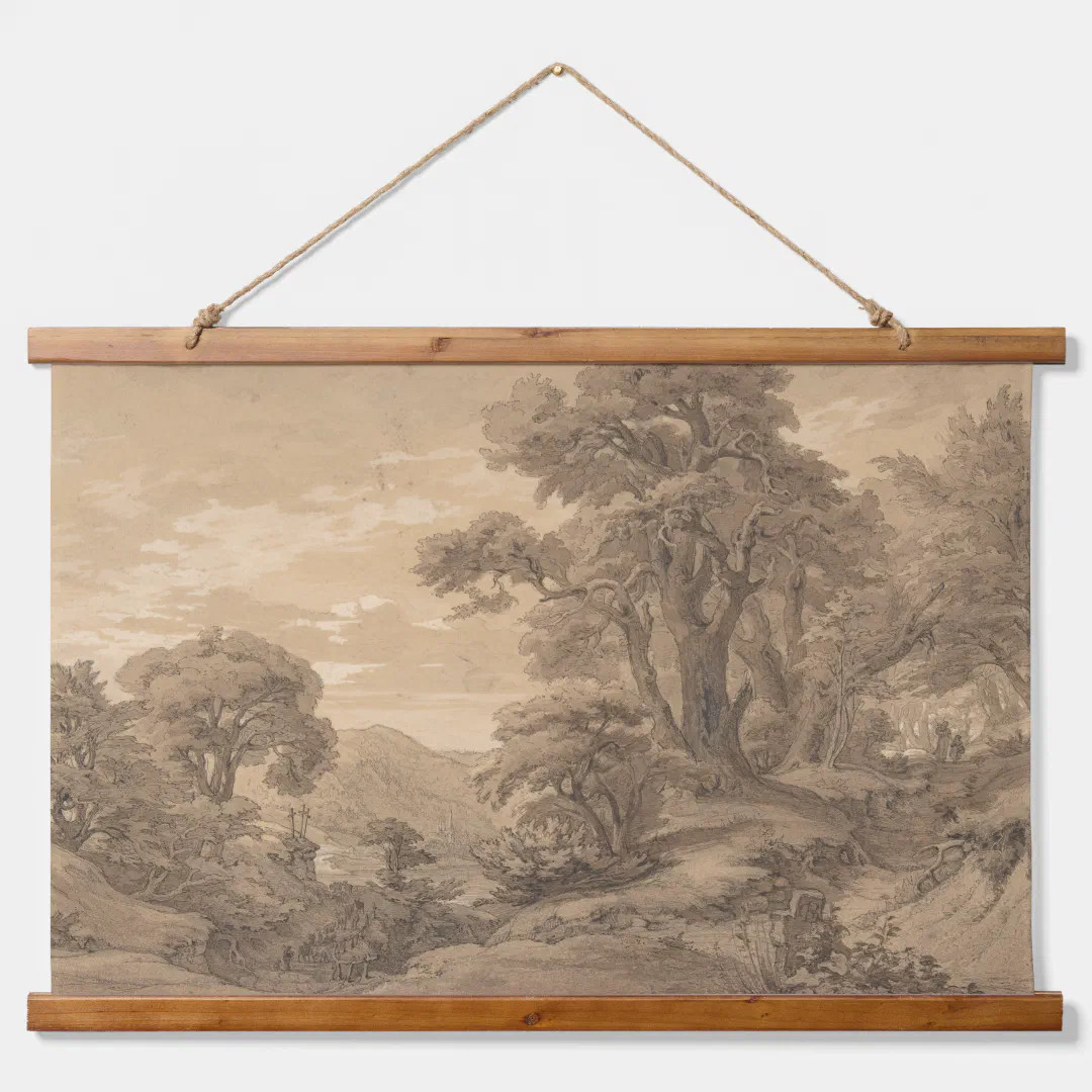 Hilly Landscape | Vintage Art Print. 0022 Hanging Tapestry | Zazzle