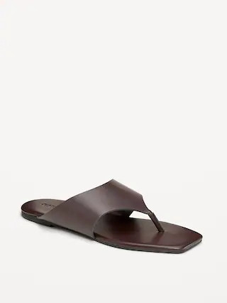Faux-Leather Wide Thong Sandal for Women | Old Navy (CA)