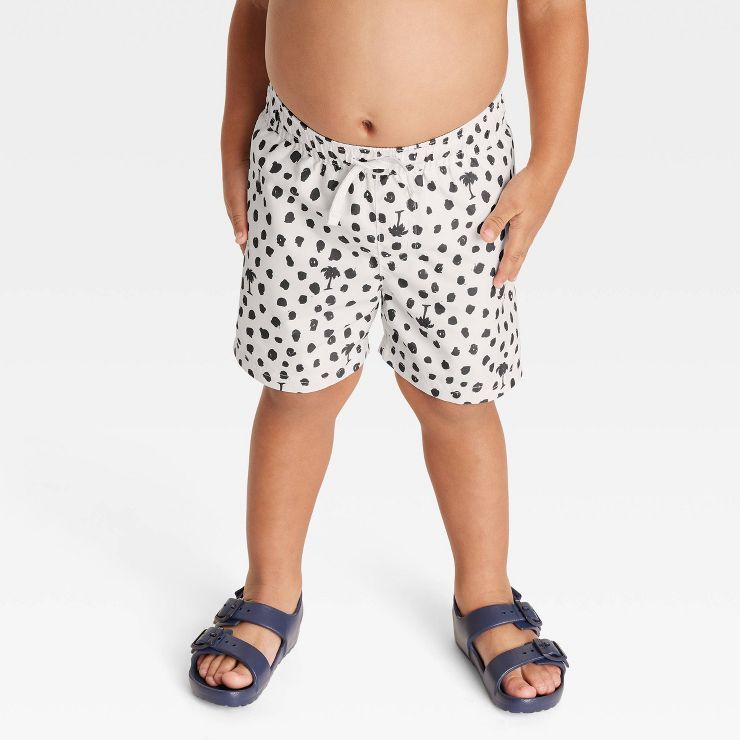 Toddler Boys' Tree Swim Shorts - Cat & Jack™ Off-White | Target