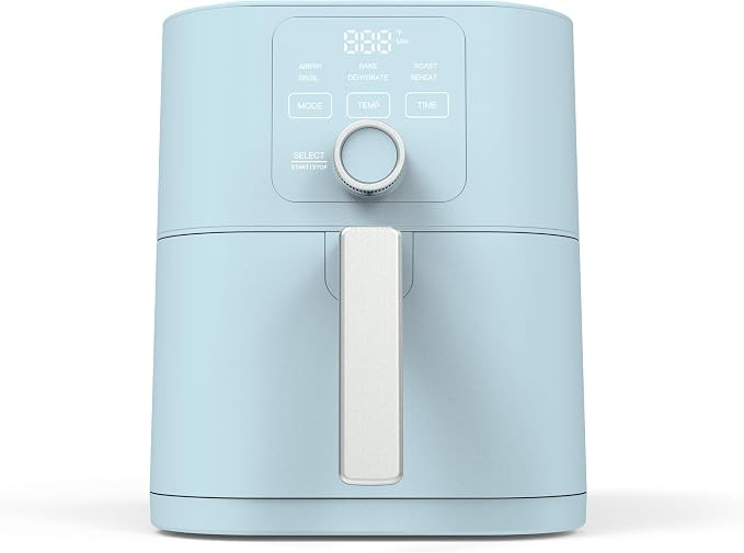 Martha Stewart 6-Quart Air Fryer, 6 Presets, Space Saving, Sky Blue | Amazon (US)