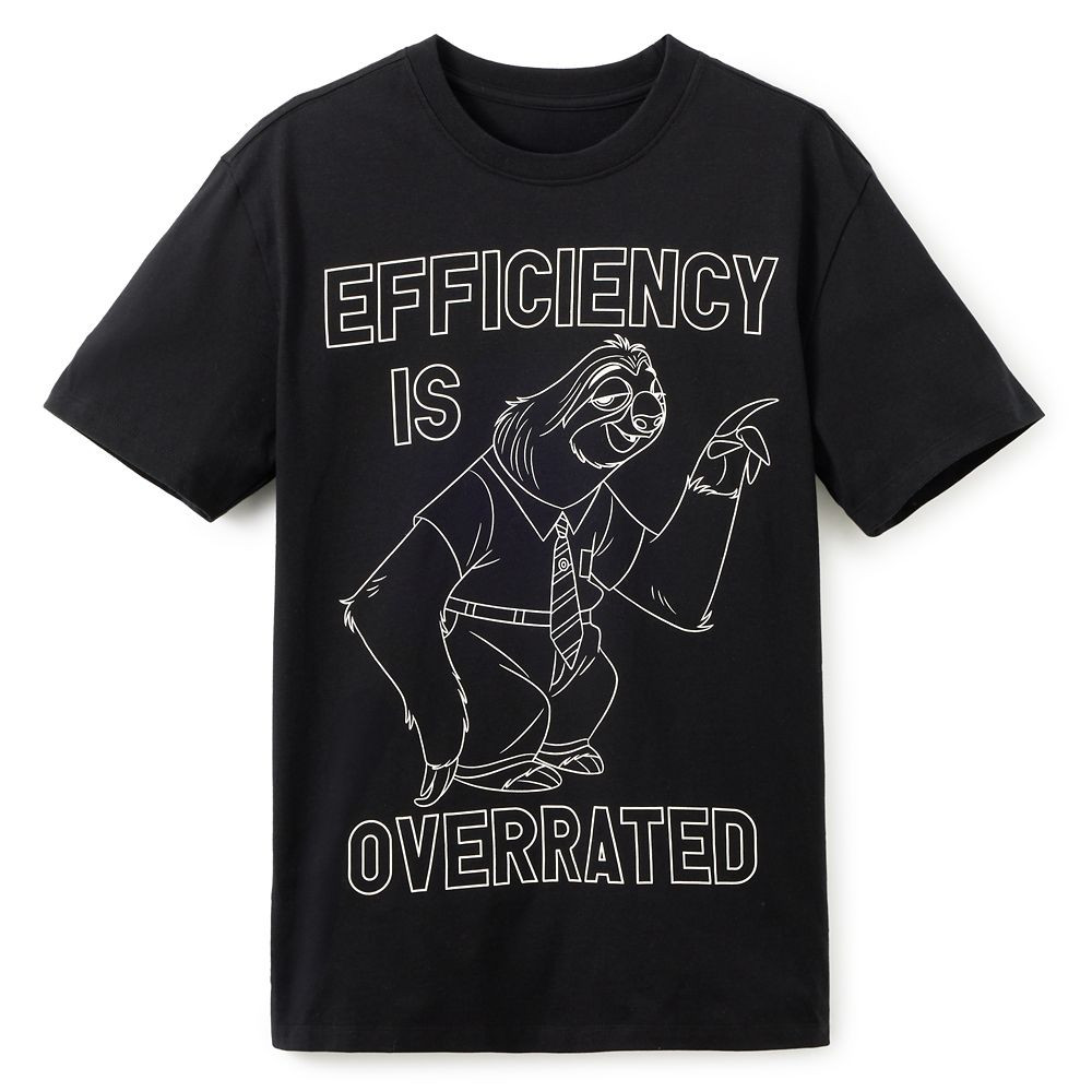 Flash ''Efficiency Is Overrated'' T-Shirt for Adults – Zootopia | Disney Store