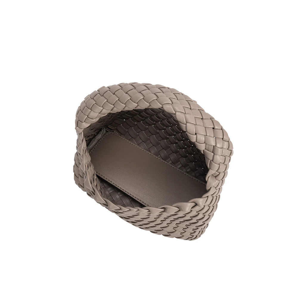 Sylvie Taupe Recycled Vegan Top Handle Bag | Melie Bianco