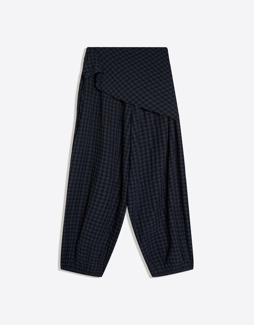 Sarouel trousers with scarf - Long - Women | Bershka UK
