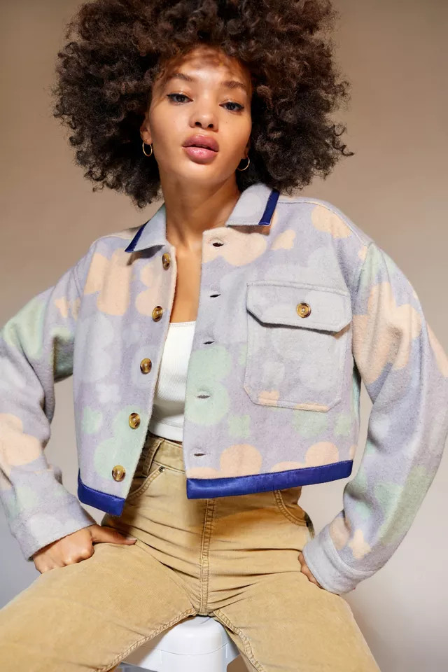 Kimchi Blue Flower Power Chore Jacket | Urban Outfitters (US and RoW)