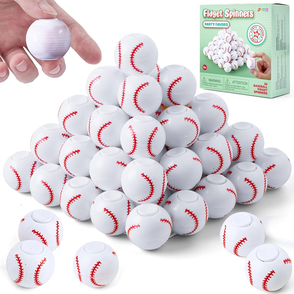 JOYIN 36 Pack Baseball Fidget Spinners for Kids, Baseball Party Favors, Fidget Toys Bulk, Stress ... | Amazon (US)