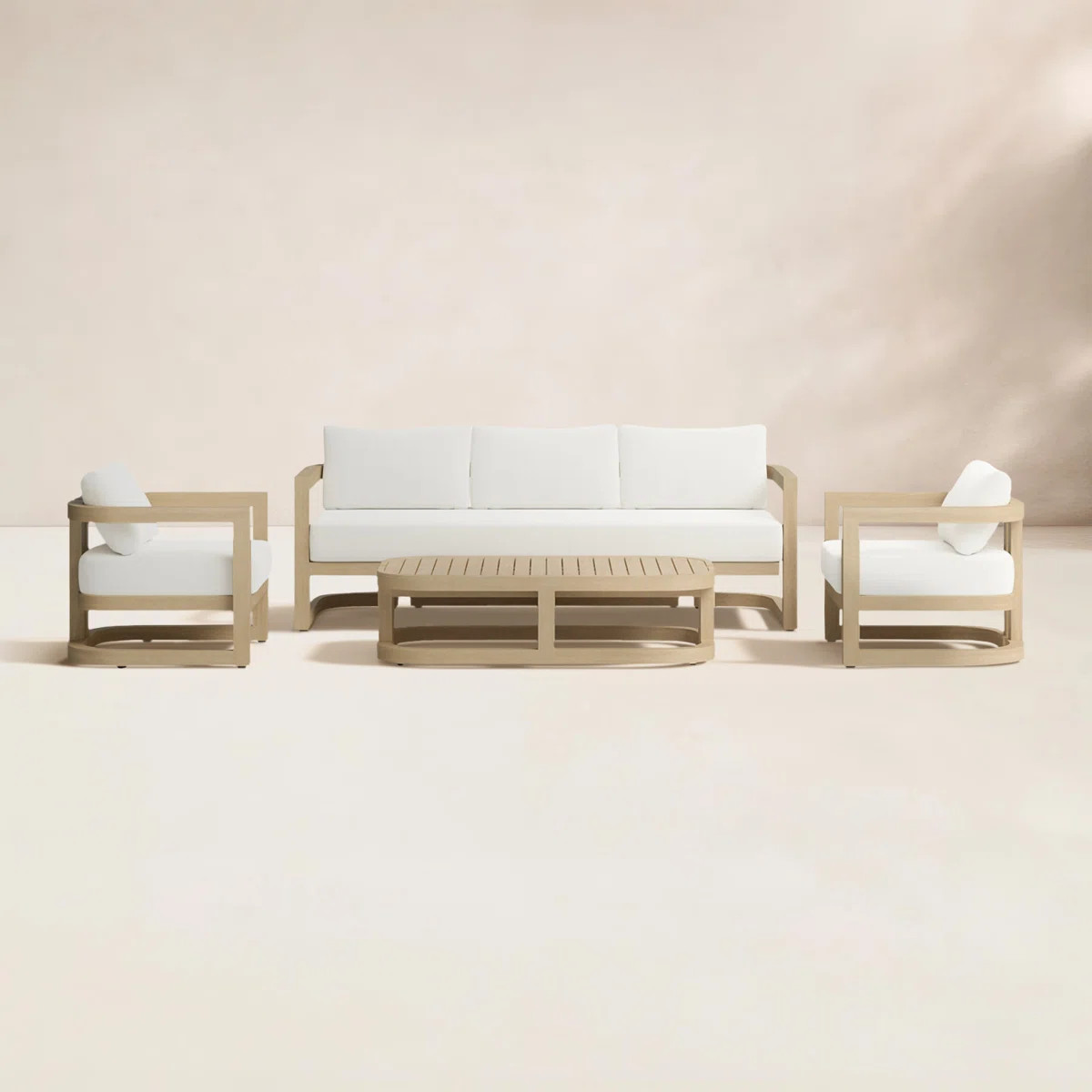 Emory Solid Acacia Wood Weather Resistant Sofa Seating Group (Set of 4) | Wayfair North America