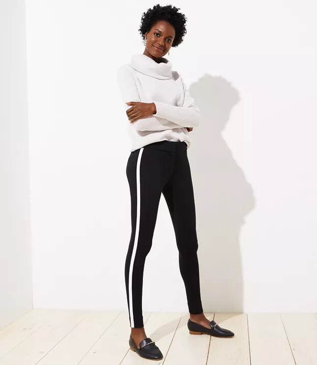 Leggings in Tuxedo Stripe Ponte | LOFT