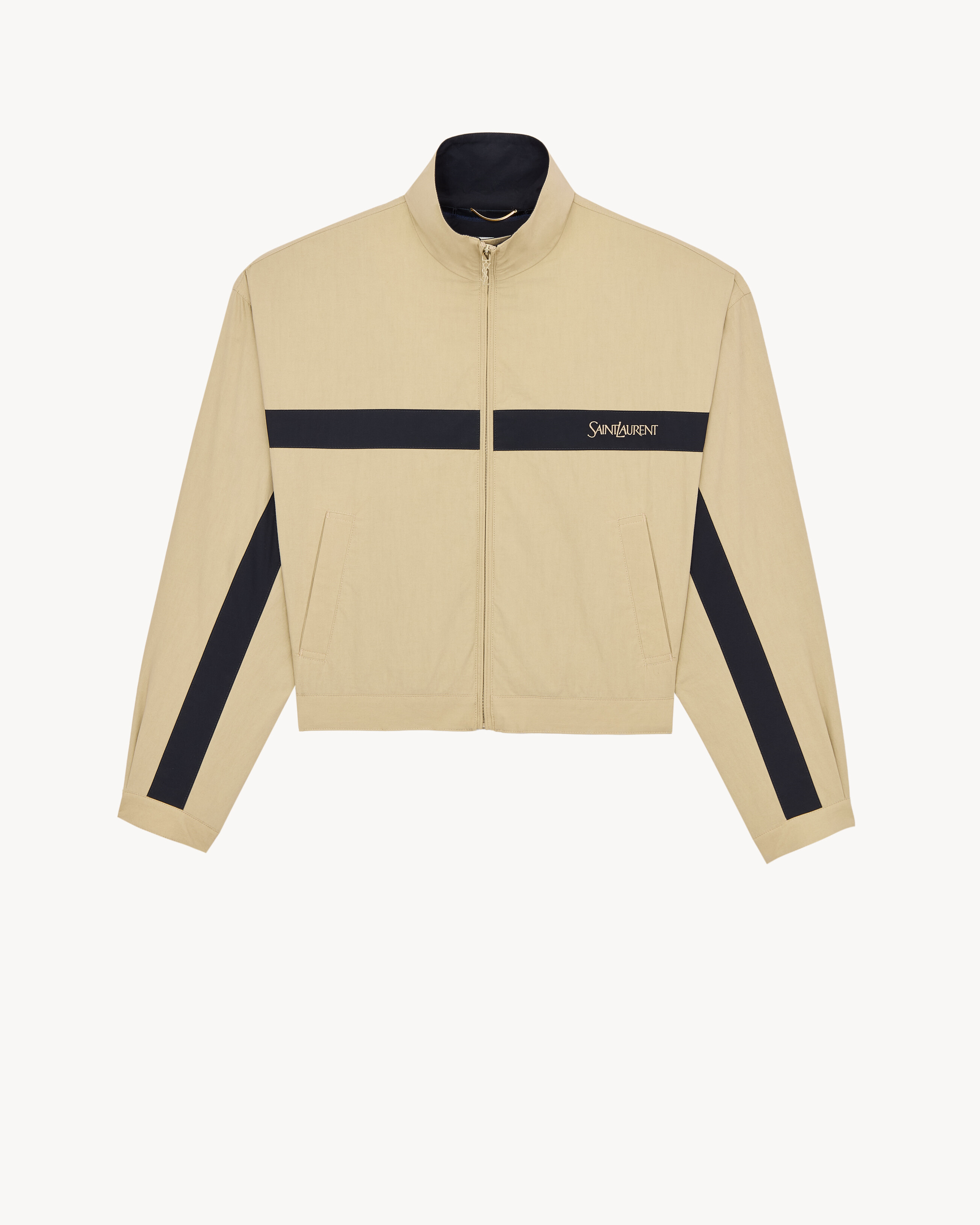 SAINT LAURENT jacket in cotton in Beige | Saint Laurent | YSL EN-US | Saint Laurent Inc. (Global)