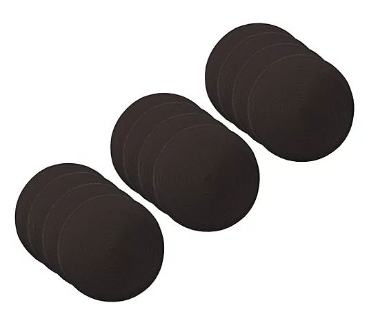 RITZ Set of 12 Woven Round Placemats - QVC.com | QVC