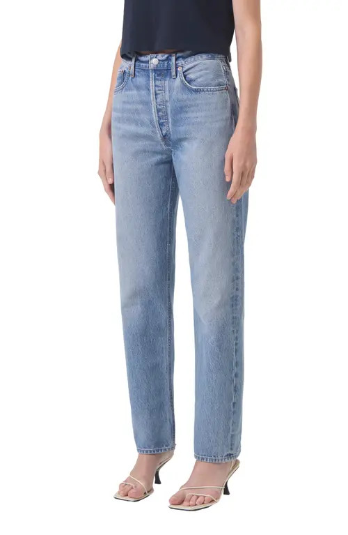 AGOLDE '90s Pinch Waist High Waist Straight Leg Jeans in Infinite at Nordstrom, Size 33 | Nordstrom