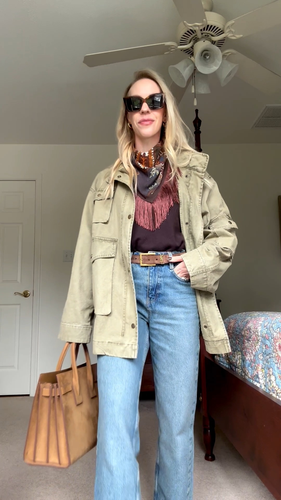 Western outfit, utility jacket, @Zara fringe paisley scarf, suede fall accessories

#LTKSeasonal #LTKOver40 #LTKSaleAlert