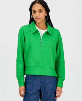 Nautica Women's Quarter Zip Ottoman Sweatshirt - Macy's | Macy's