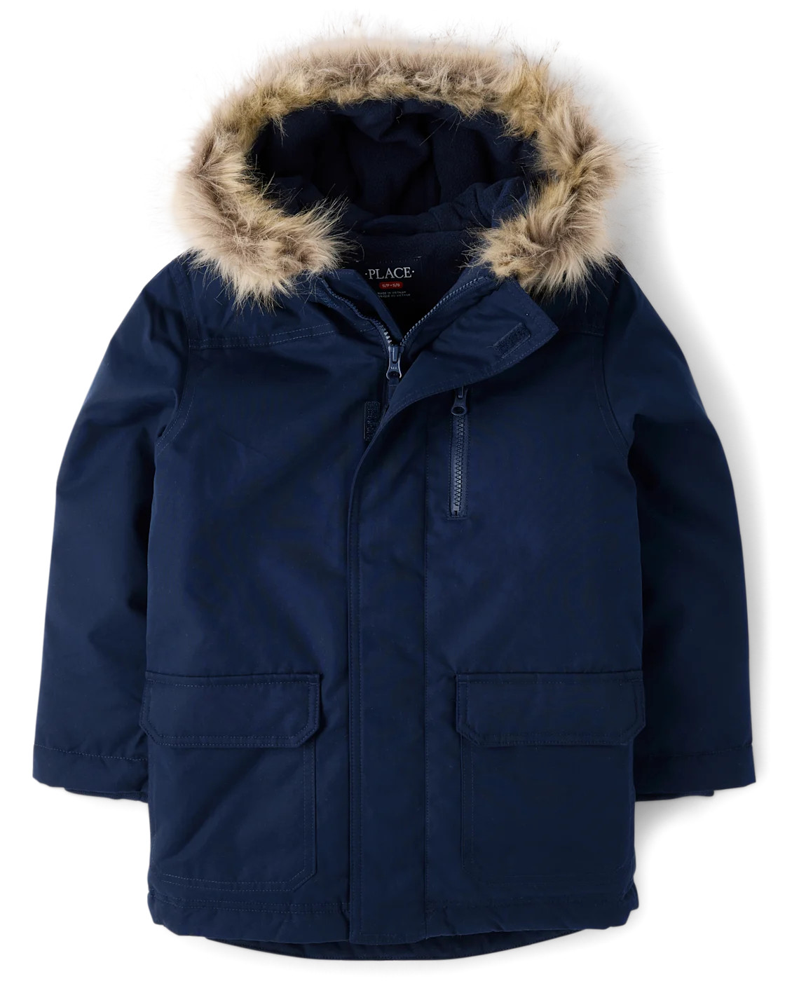 Kids Midweight Microfleece Lined Utility Parka Jacket - blue | The Children's Place
