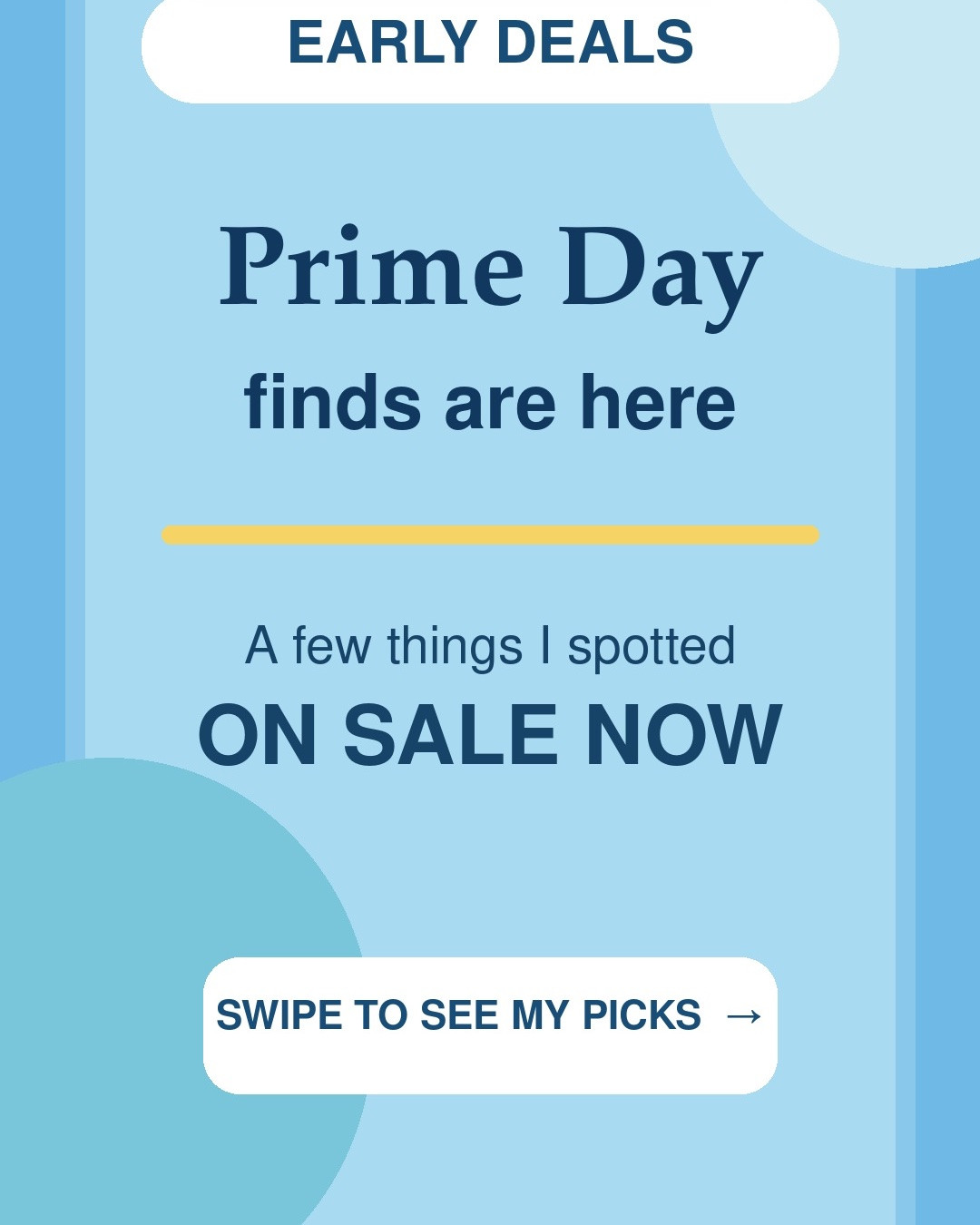 Early Prime Day finds are here! 🛍️ I spotted a little of everything—fall style, skincare, home, and a few practical favorites. Swipe through to see my picks, then shop the products linked below. Sale prices may change, so check the current price before you buy. 💗

#PrimeDayFinds #AmazonFinds #FallStyle #SkincareOver60

#LTKSaleAlert