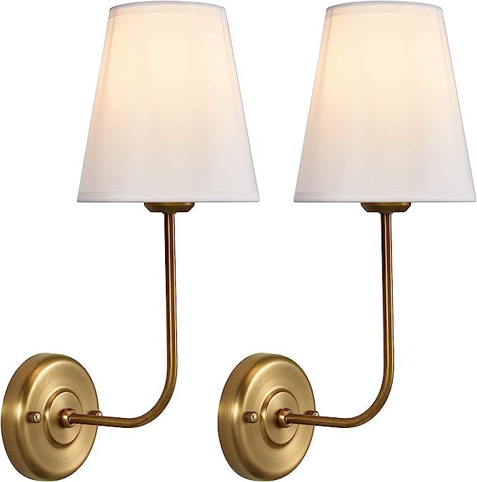 Passica Decor Set of 2 pcs Antique Brass Vintage Industrial Wall Sconce Light Fixture with Flared... | Amazon (CA)