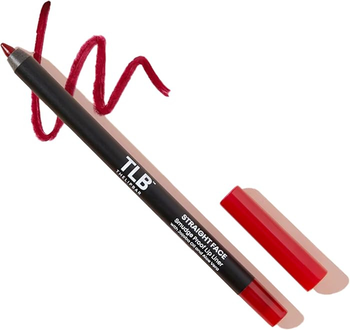 The Lip Bar - Lip Liner, Straight Face (Deep Red) - High Pigment & Super Creamy - Smudge Proof & ... | Amazon (US)