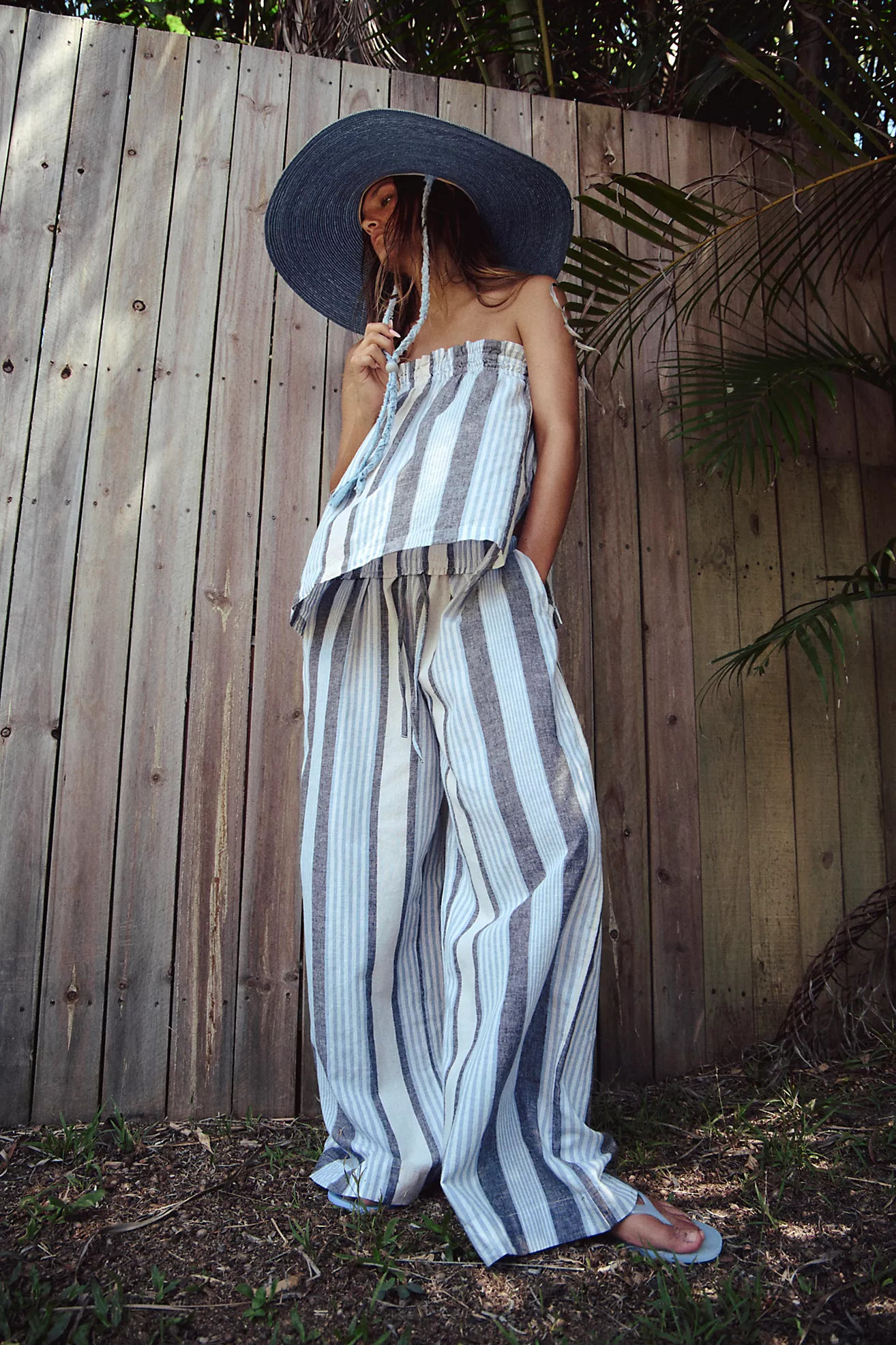 Corfu Striped Cotton-Linen Set | Free People (Global - UK&FR Excluded)