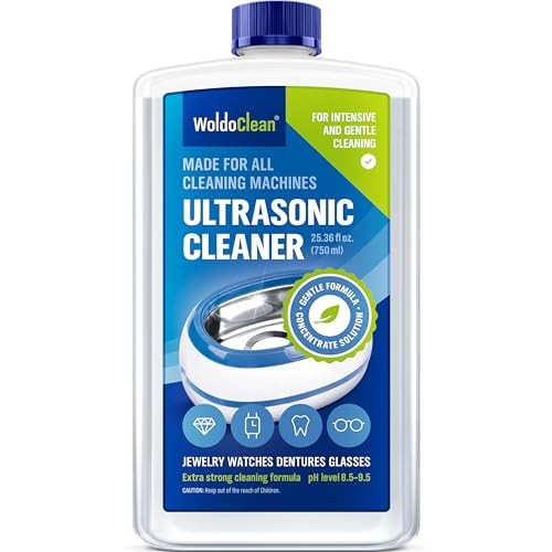 WoldoClean Ultrasonic Cleaner Solution 25.4 Fl Oz - Jewelry Cleaning Liquid for Ultrasonic Machines, Watches, Glasses & Sonic Jewelry Cleaner | Amazon (US)