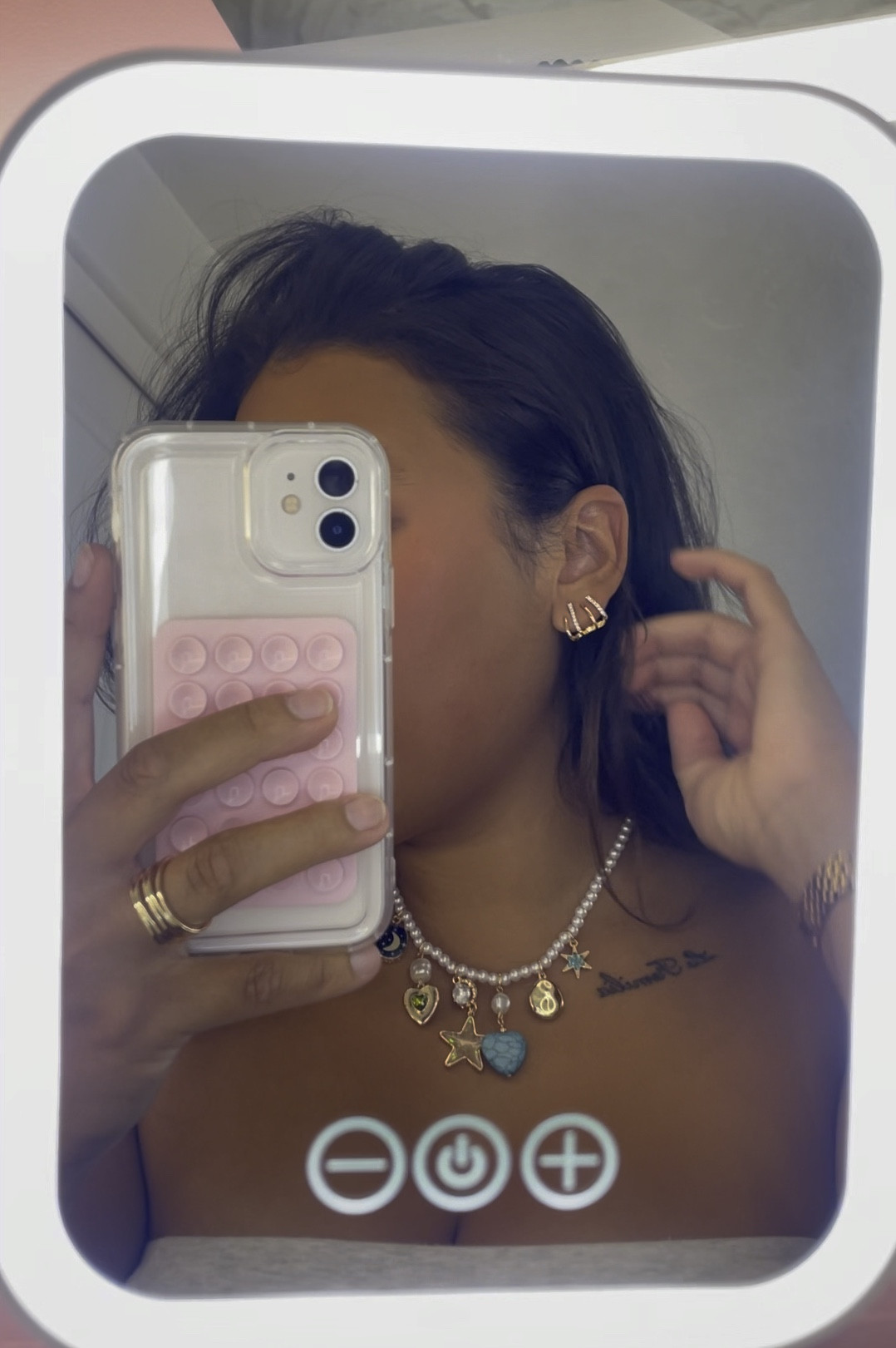 Don’t know why I waited this long to buy a cutie travel mirror(it’s rechargeable too) 
Also these earrings are adorable! Everything but the necklace is from shein

#LTKBeauty #LTKTravel #LTKBacktoSchool