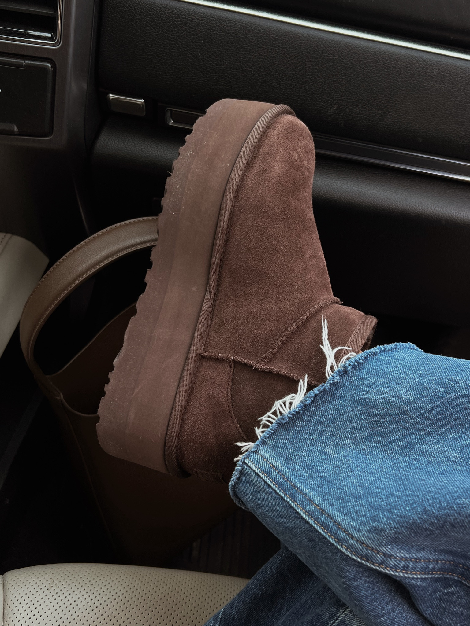 Fave shoes right now the platform uggs are truly COMFY and cute I love the extra height!! I’m a 8 and I buy the 8. I wouldn’t size down they run true to size and so plush and comfy. I also linked similar on Amazon that I bought last year they are also amazing quality and so similar for less $$ if you want to spend less!! 

#LTKShoeCrush