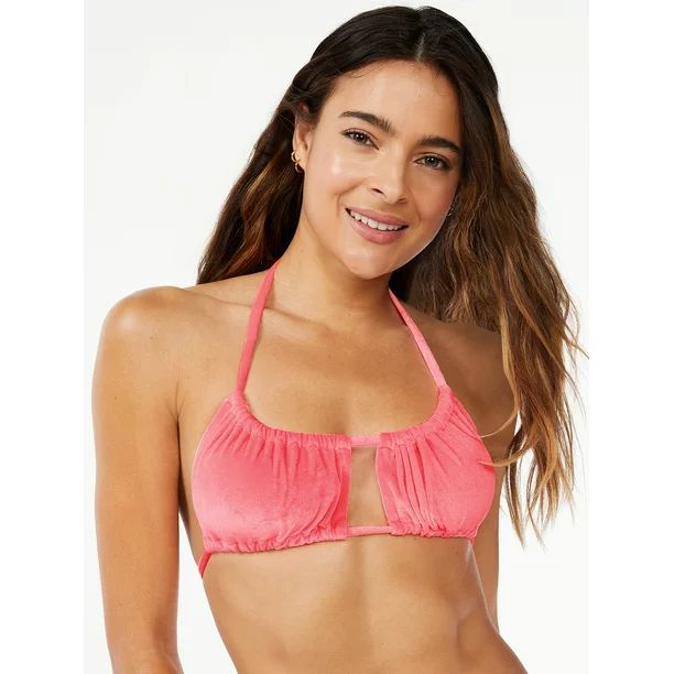 Love & Sports Women's Swim Malibu Bikini Top, Velour | Walmart (US)