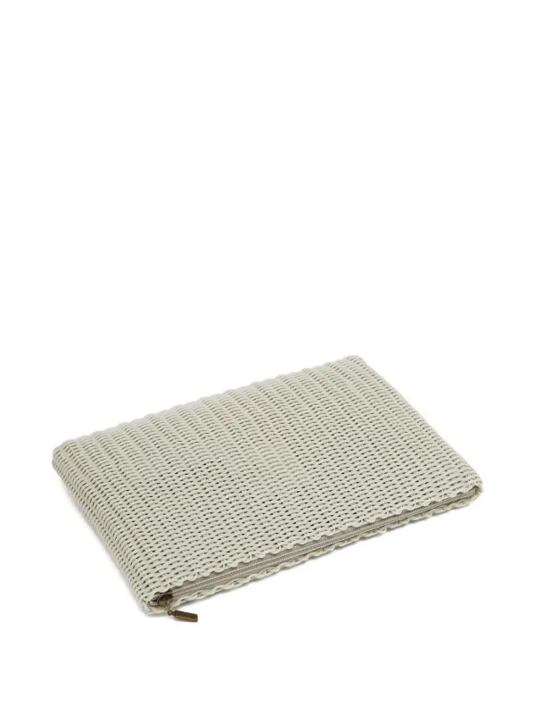 Palorosa Large Woven Clutch | Neutrals | FARFETCH | Farfetch Global