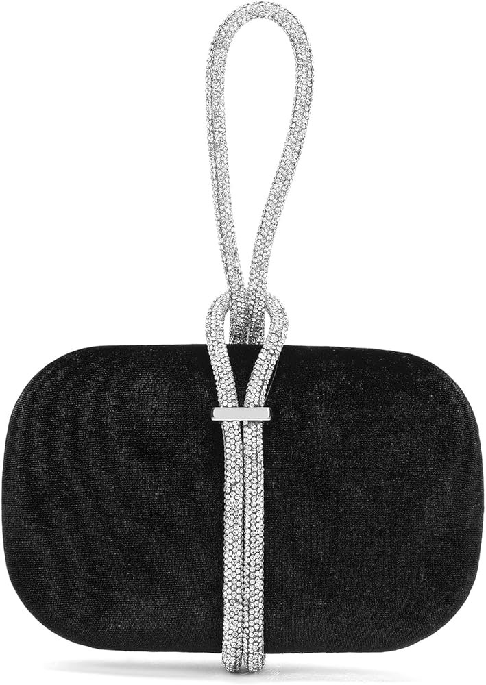 CARIEDO Women's Rhinestones Evening Handbag Crystal Velvet Clutch Bridal Purse for Wedding Prom N... | Amazon (US)