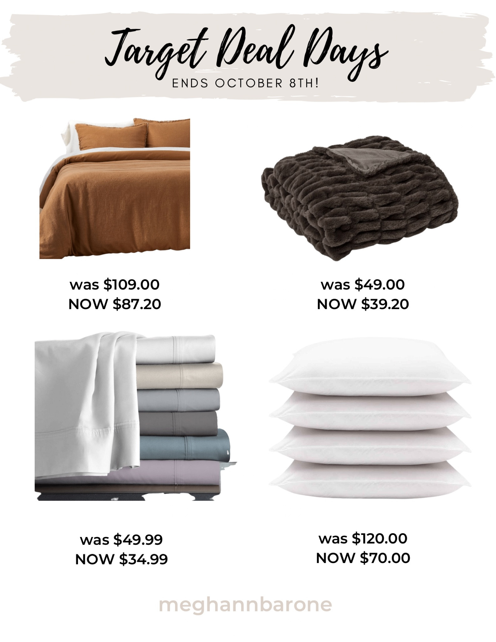 Target Deal Days end tomorrow October 8. Grab bedding items at up to 40% off! Bedding, pillows, blankets, throws.

#LTKhome #LTKfamily #LTKsalealert