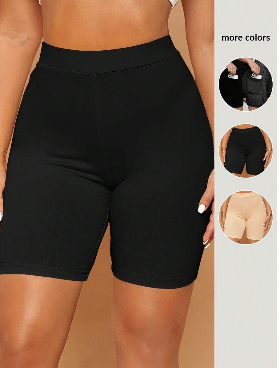 SHEIN SXY High Waist Solid Biker Shorts | SHEIN