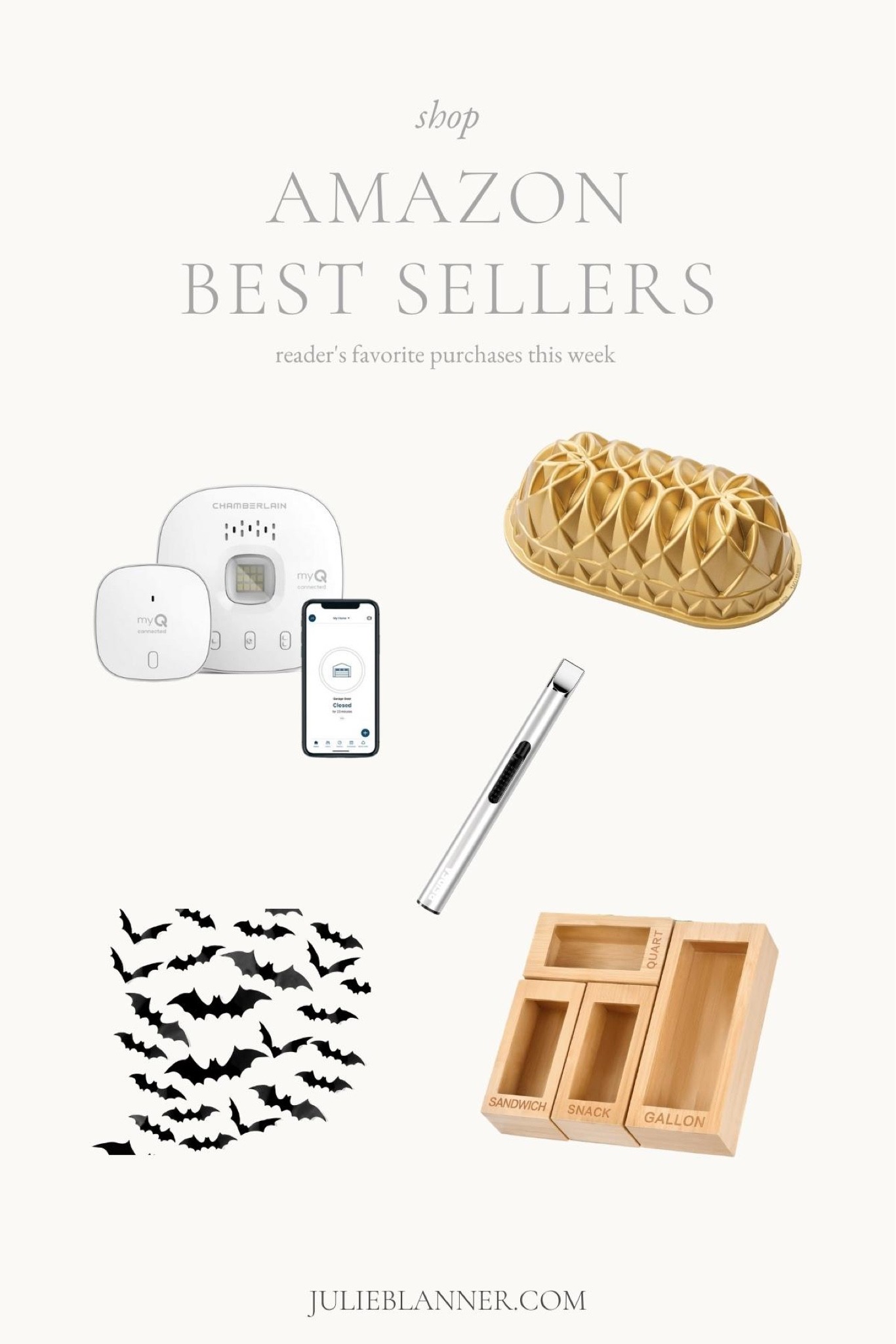 Amazon best sellers this week: Wall bats stickers, electric candle lighter, smart garage control, ziplock bag storage organizer, and loaf pan. Amazon home decor, Amazon home, Amazon fall, Amazon fall decor, Amazon fashion, Amazon beauty, Amazon storefront, Amazon furniture, Amazon deals, Amazon pretty decor, Amazon coastal decor, Halloween decor. #FoundItOnAmazon 

#LTKSeasonal #LTKhome #LTKstyletip