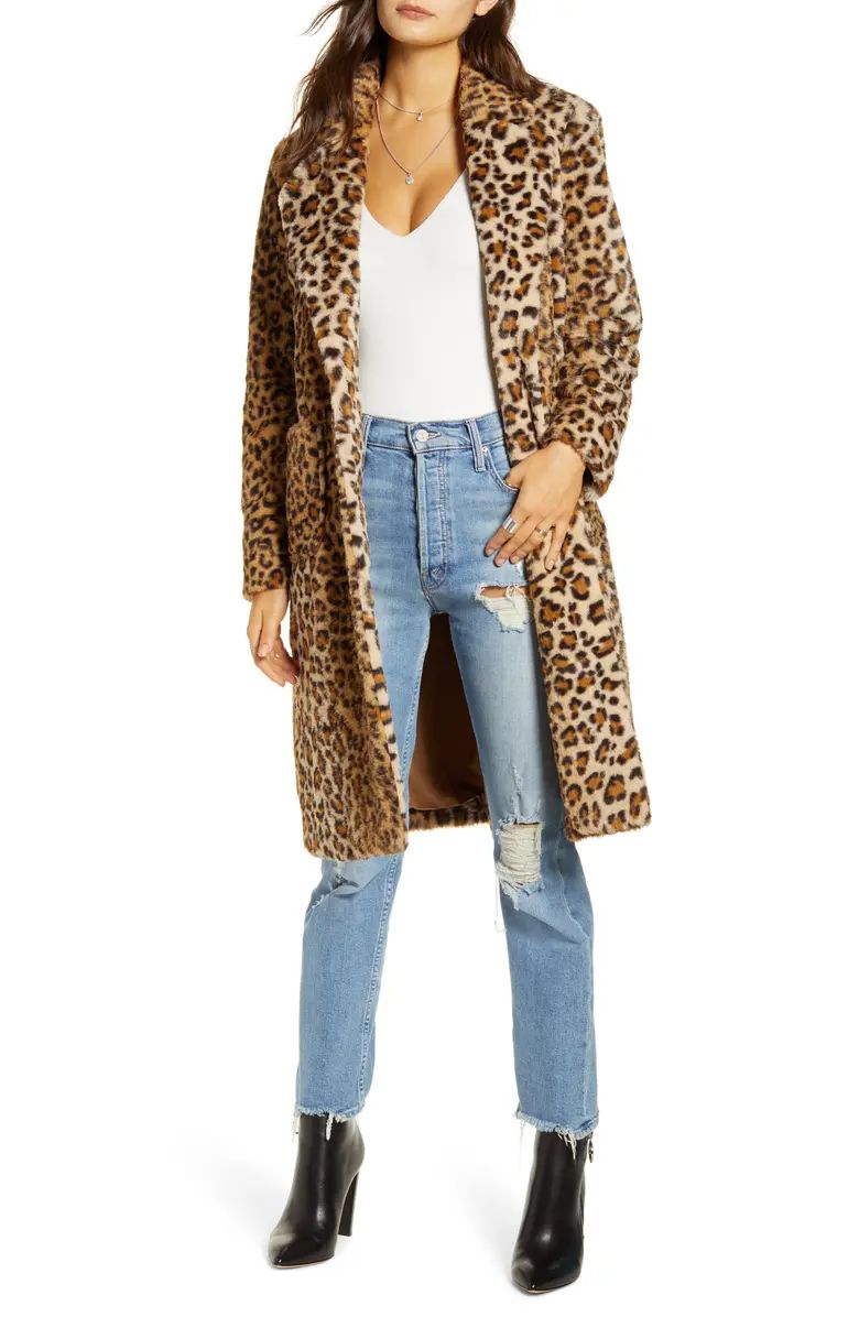 Faux Fur Leopard Coat | Nordstrom