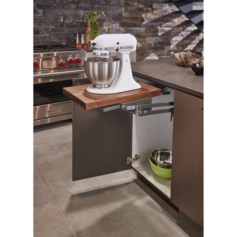 Rev-A-Shelf Mixer/Appliance Lifting System with Shelf Included for Base Cabinets | Wayfair North America