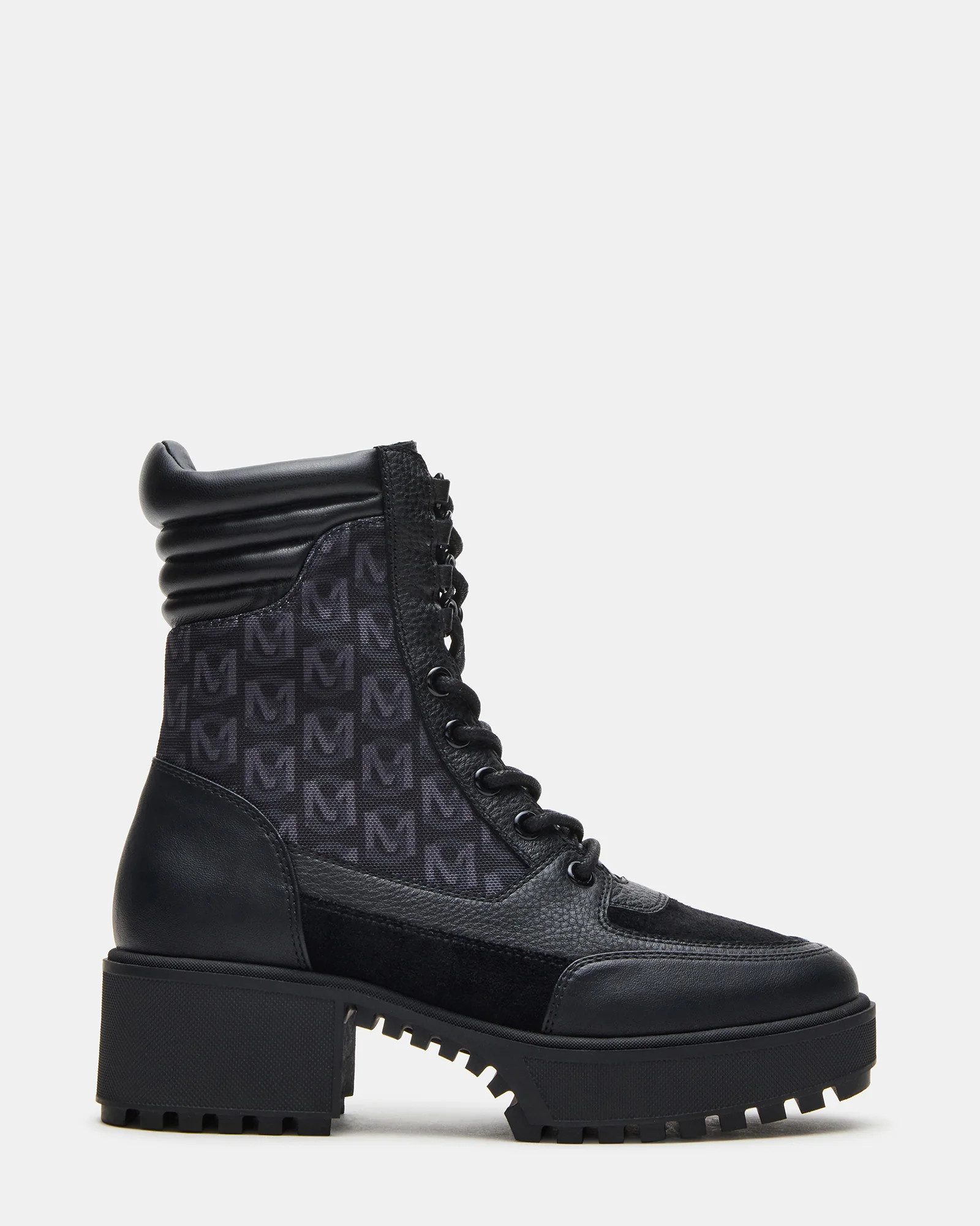 Steve Madden Women's Hiker Lace-Up Booties - Black Multi - Size 9.5 - Suede | Steve Madden (US)