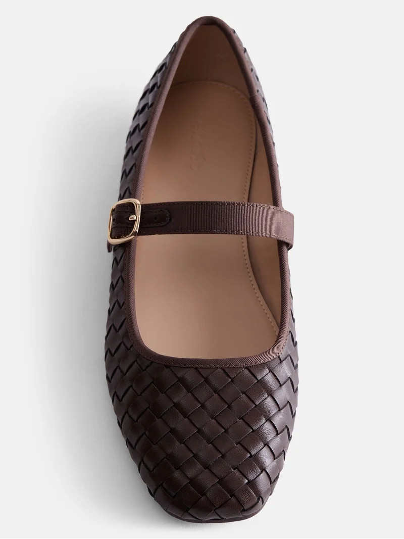 Scenario Women's Woven Mary Jane Flats | Walmart (US)