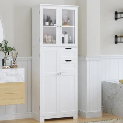 Almetter Freestanding Bathroom Cabinet with Drawers | Wayfair North America